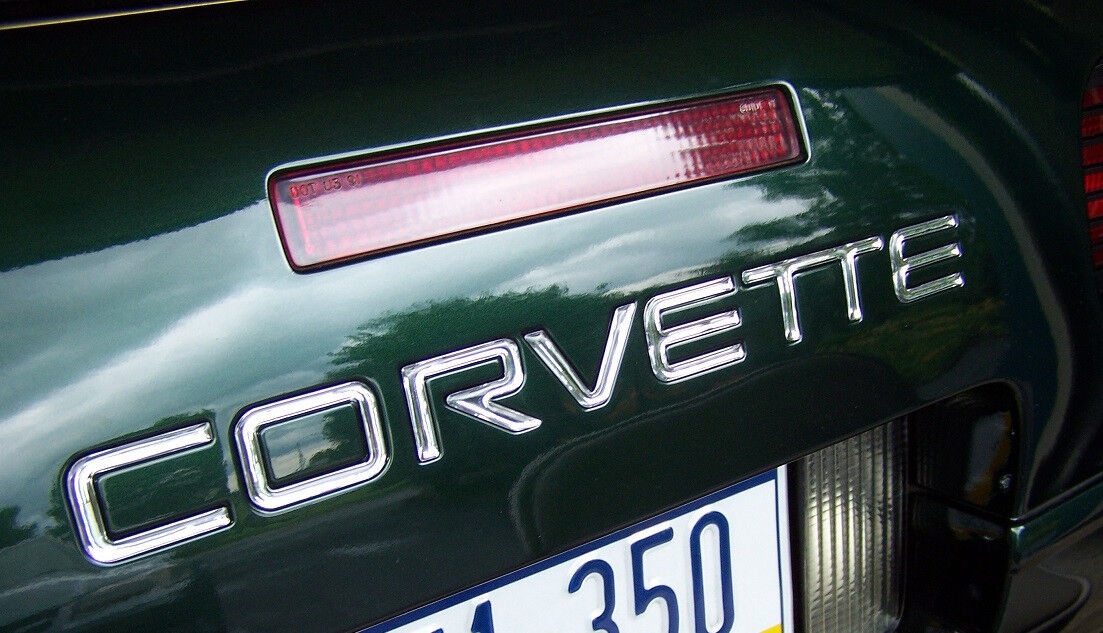 c4 corvette rear lettering kit chrome - other colors available