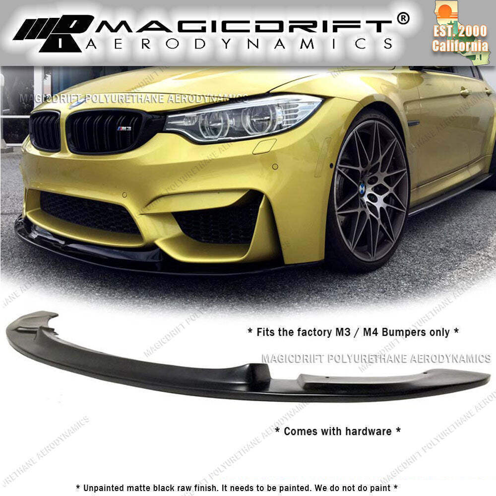 For BMW F80 M3 / F82 M4 Front Bumper GT Style Chin Splitter Urethane Plastic