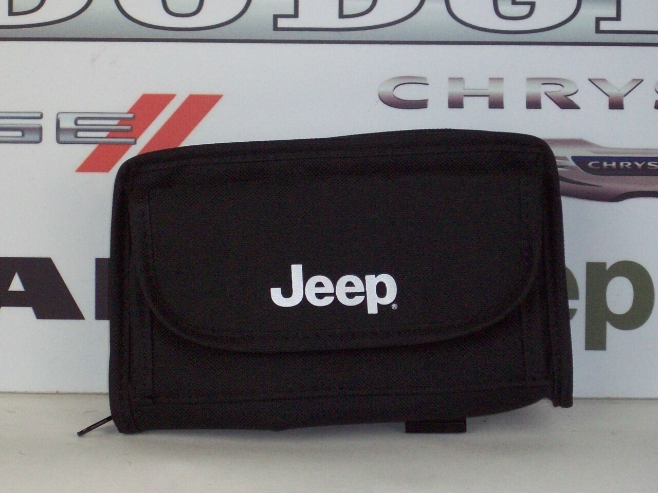 Jeep Wrangler Sunglass Holder Storage Pouch w/ Logo 310RR152 Mopar Velcro Attach