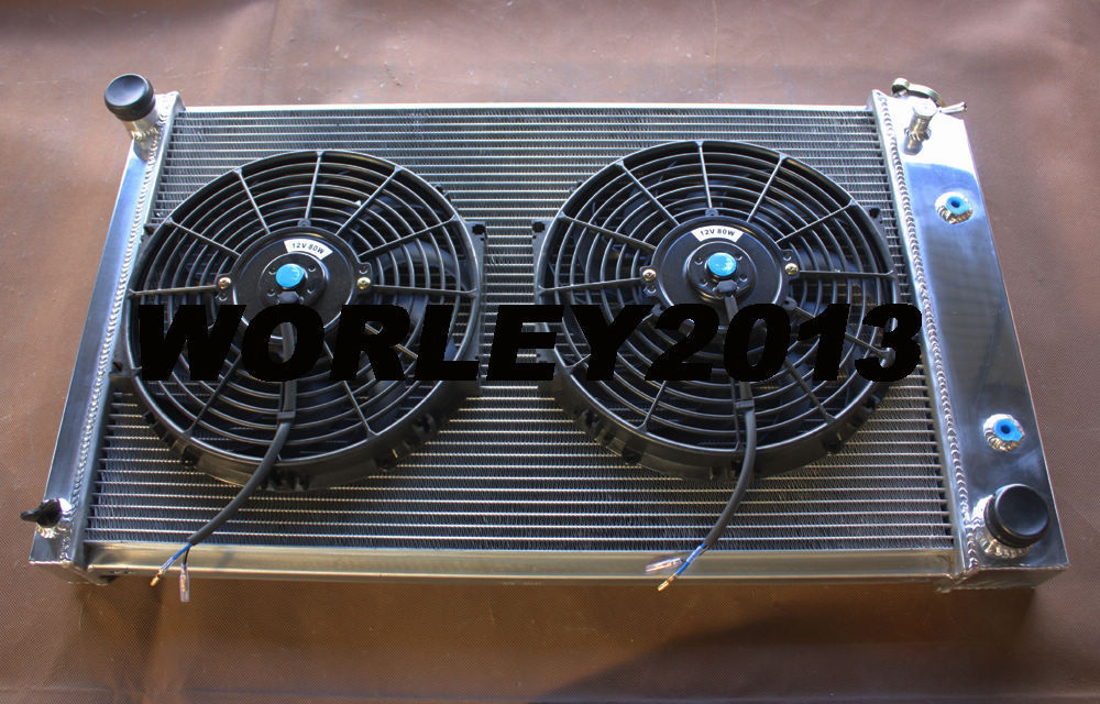 3 core aluminum radiator + fan for Chevy Nova 1975 -1979 1976 1977 1978