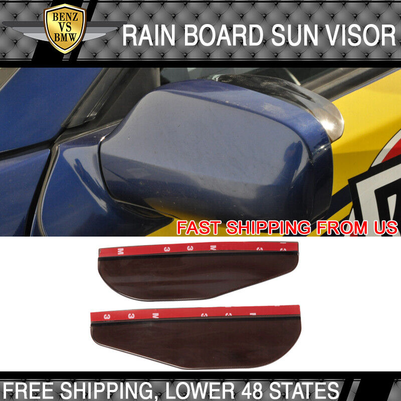 2x Smoke Rear View Side Mirror Blind Spot Rain Blower For Universal Car