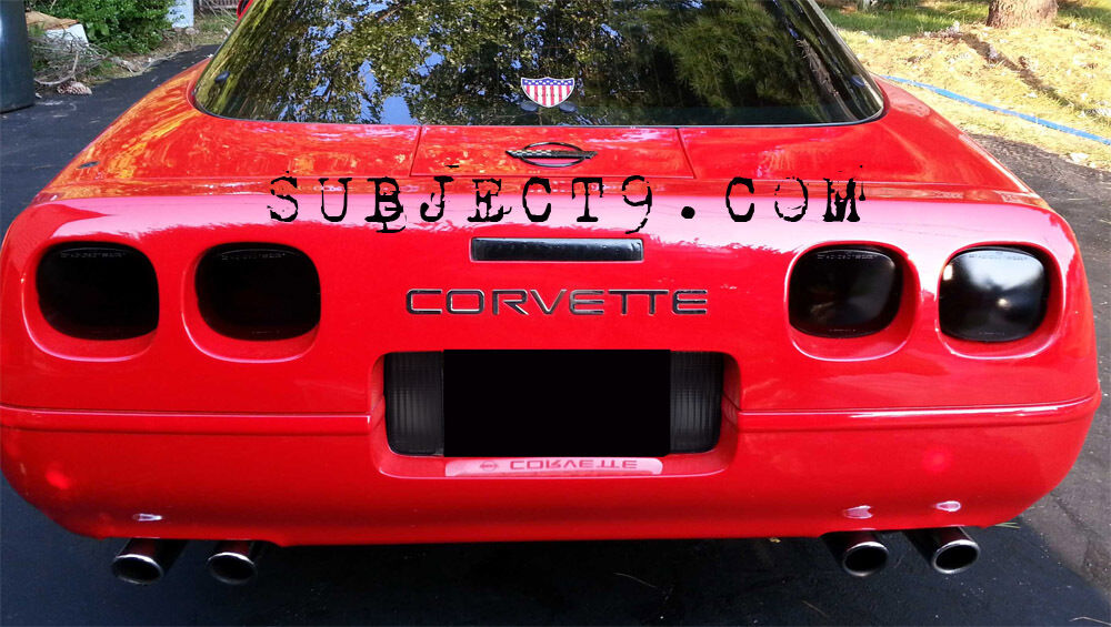 CORVETTE C4 13 piece smoked tinted tail light covers vinyl 91 92 93 94 95 96