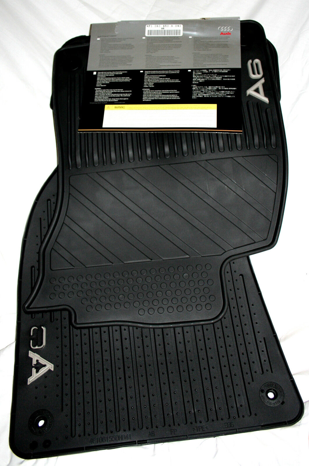 LATE 2006 to 2010 Audi A6 Rubber Floor Mats - Factory OEM Accessory -4 Piece Set