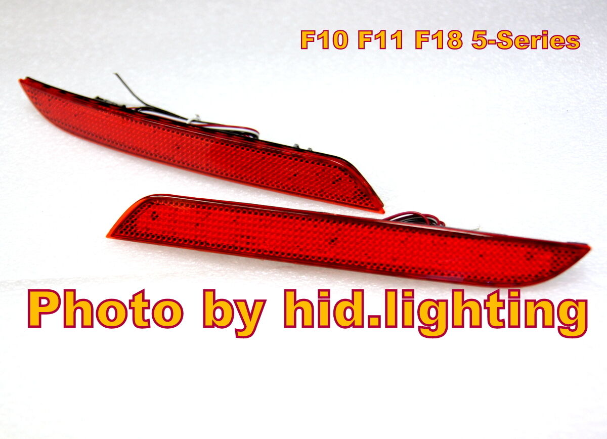 BMW 5-Series F10 F11 F18 Red Lens LED Bumper Reflector Tail Stop Brake Light