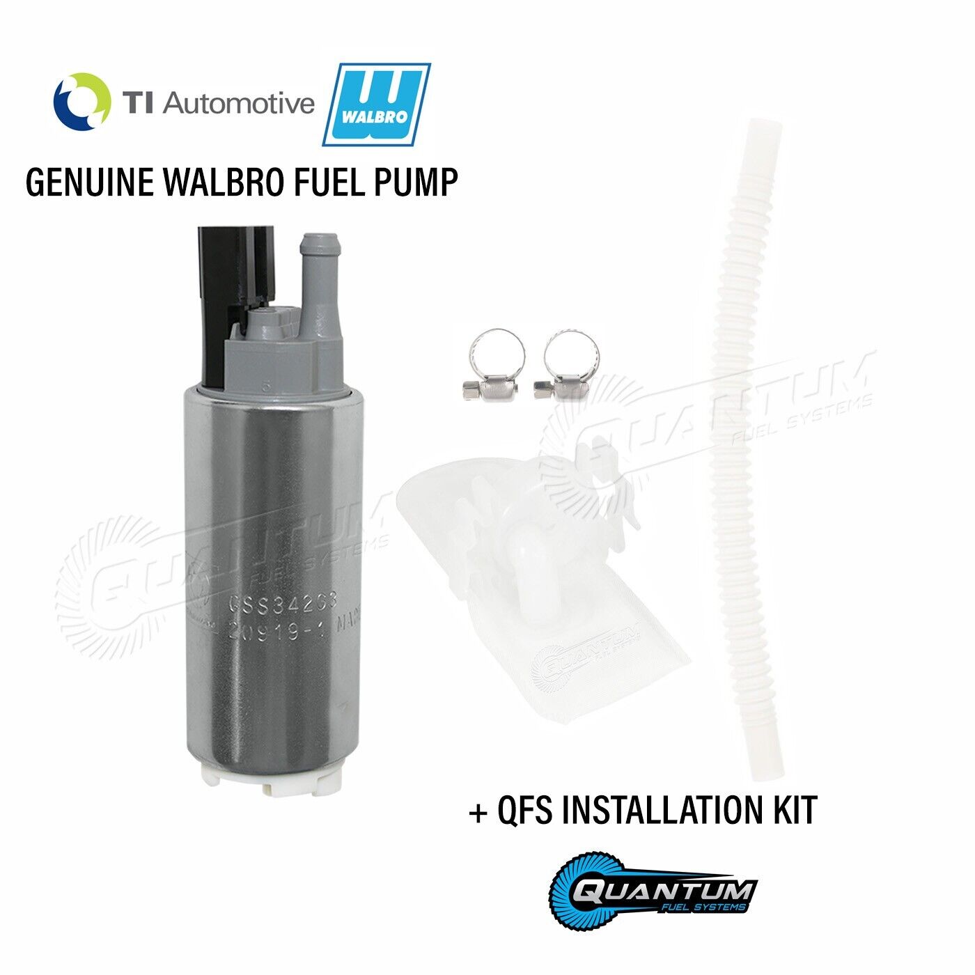 GENUINE WALBRO/TI 255 GSS342 Fuel Pump +Kit for 92-06 Honda Civic Acura Integra