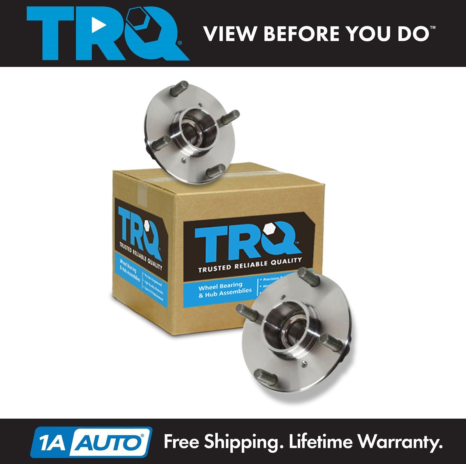 TRQ Rear Wheel Hubs & Bearings Left/Right Pair for Suzuki Swift Pontiac Firefly