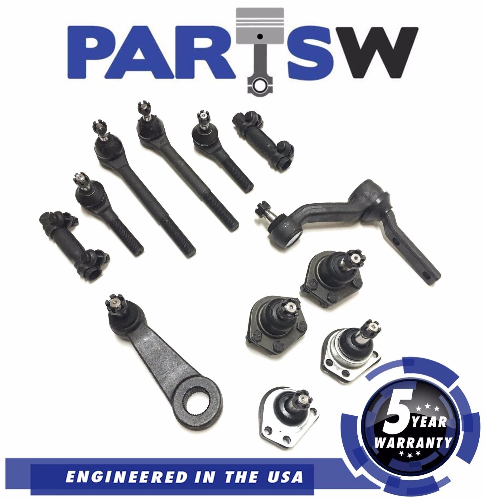 12 PC Ball Joints Tie Rod Ends Kit for S10 Blazer Bravada Jimmy S15 Sonoma
