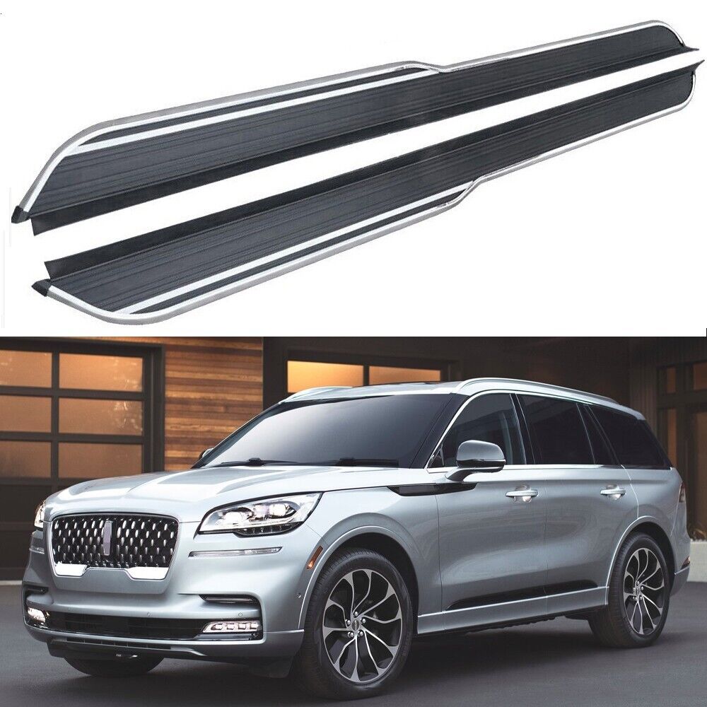 Fits for Lincoln Aviator 2020-2023 2Pcs Running Board Side Step Pedals Nerf Bar
