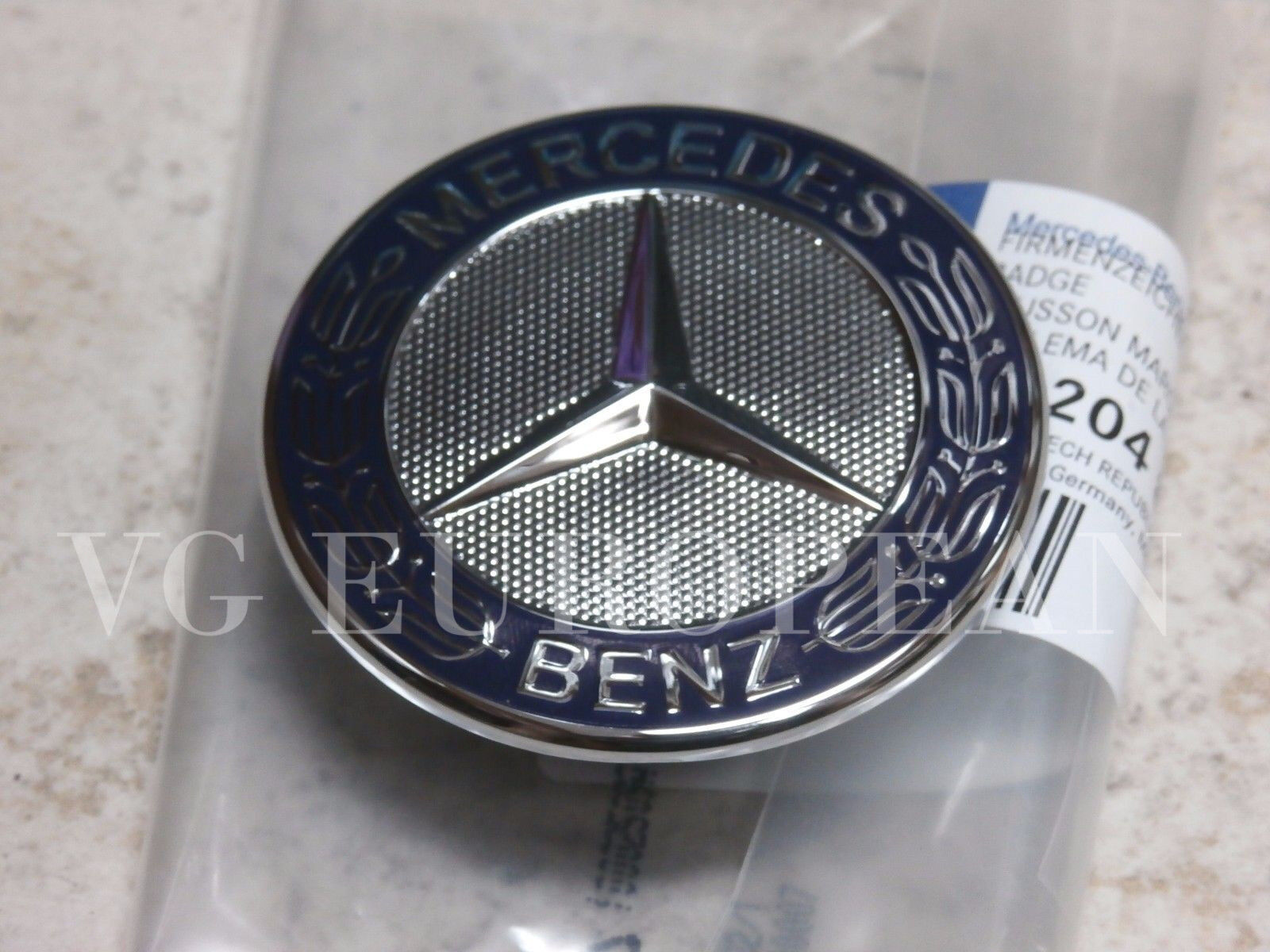 Mercedes-Benz S E C CLK Class GENUINE Hood Flat Star Emblem Conversion NEW OE