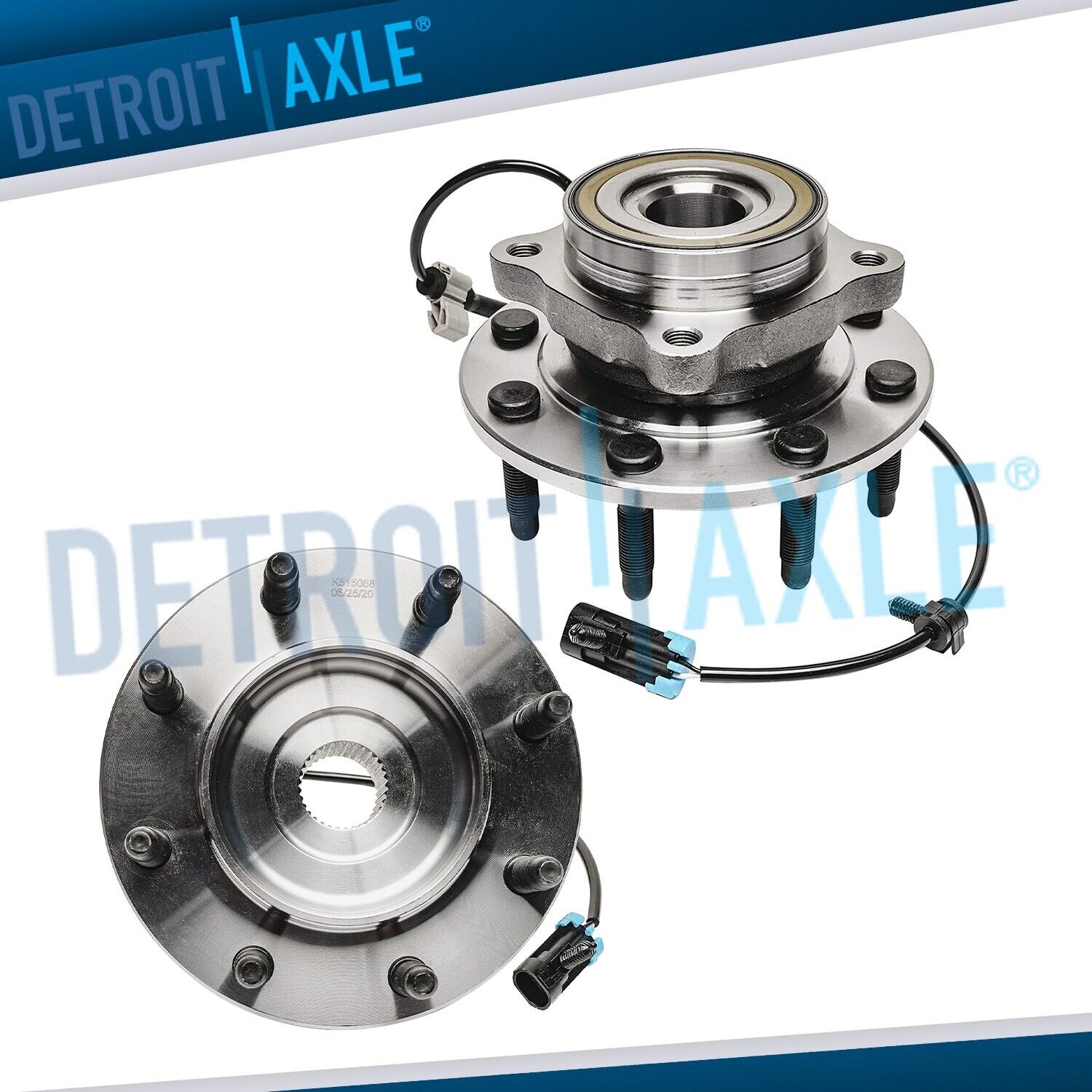 4WD Front Wheel Bearing and Hubs for Chevy Silverado Sierra 3500 Avalanche 2500