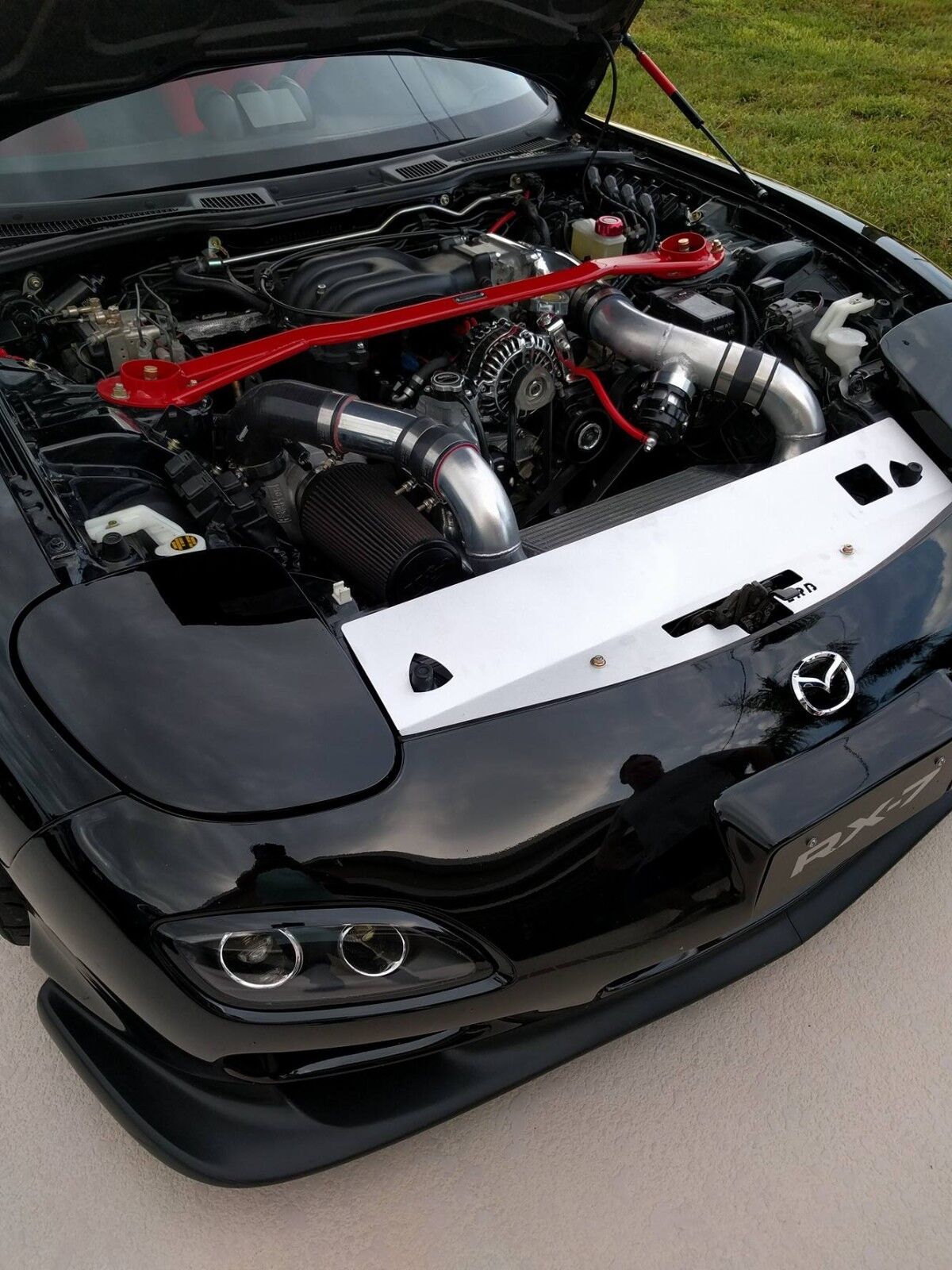 LRB Speed Mazda RX7 FD3S Aluminum CNC Upper Radiator Cooling Panel 93-95