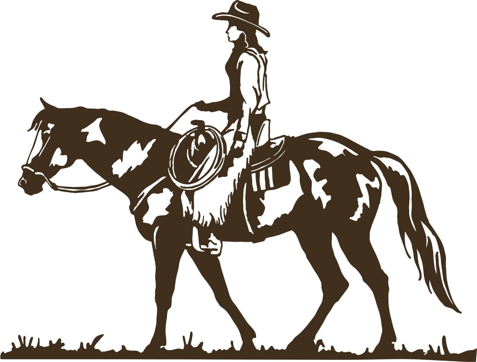 Cowboy Cowgirl Horse Rodeo Equestrian Car Truck Window Vinyl Decal Sticker