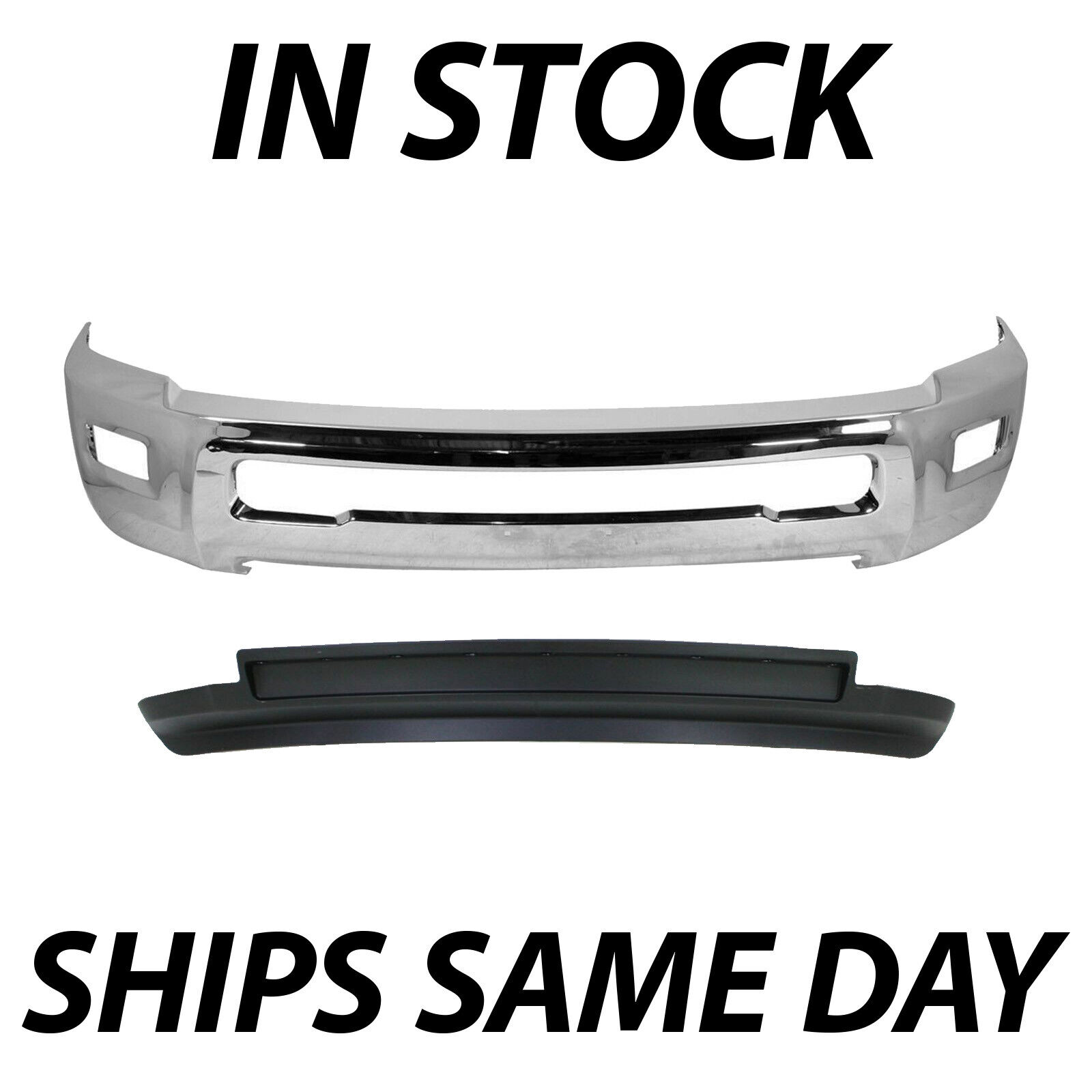 NEW Chrome Steel Front Bumper Air Dam Kit for 2010-2012 Dodge Ram 2500 3500 4WD