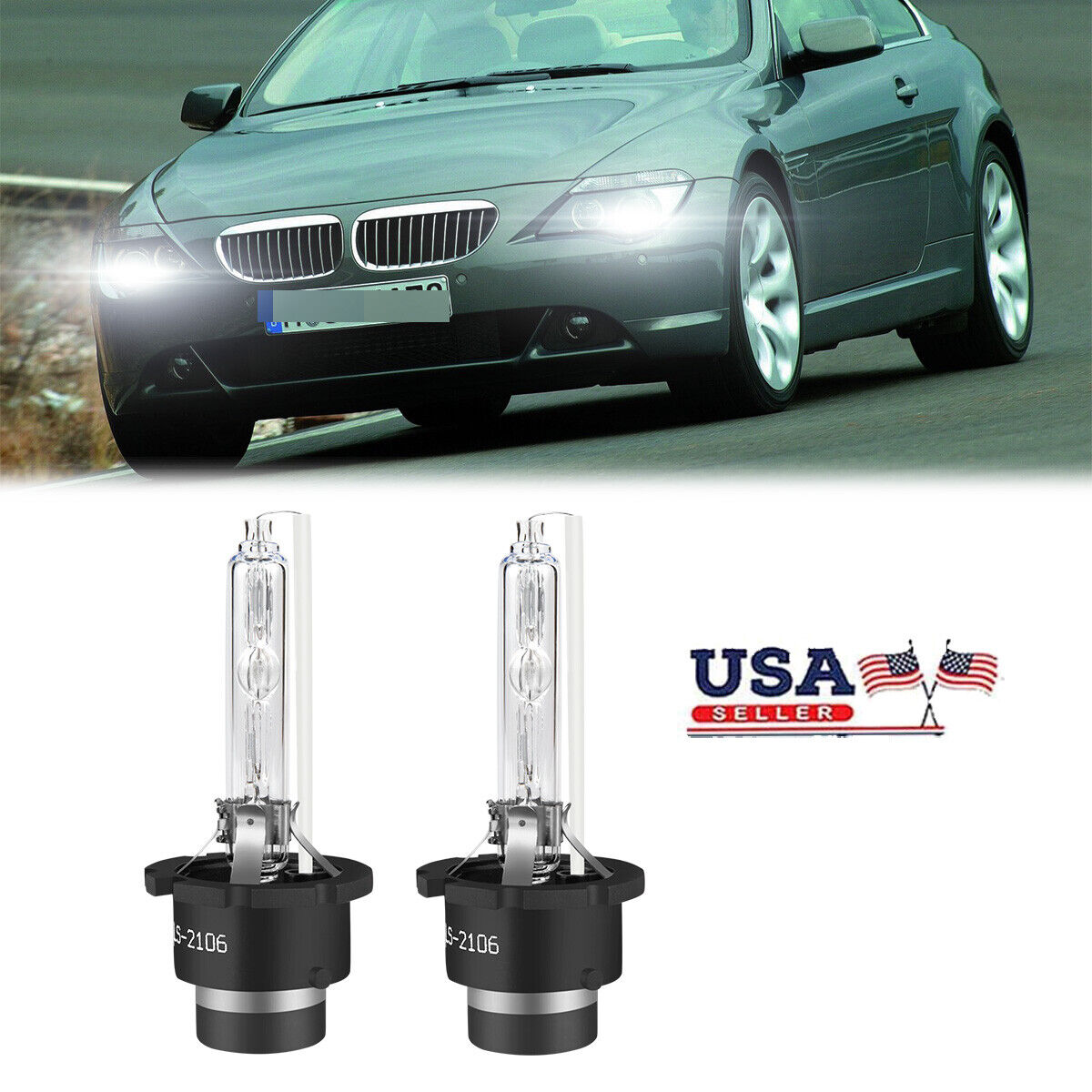 For BMW 645Ci 63217160806 2004 2005 D2S Xenon HID Headlight Replacement Bulbs 2X