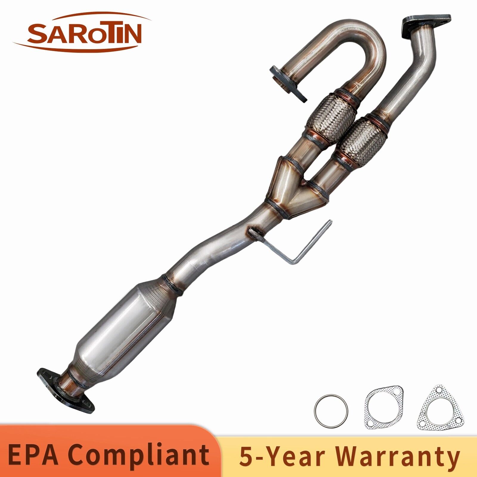 For 2003 - 2007 Nissan Murano 3.5L Rear Exhaust Flex Y Pipe Catalytic Converter