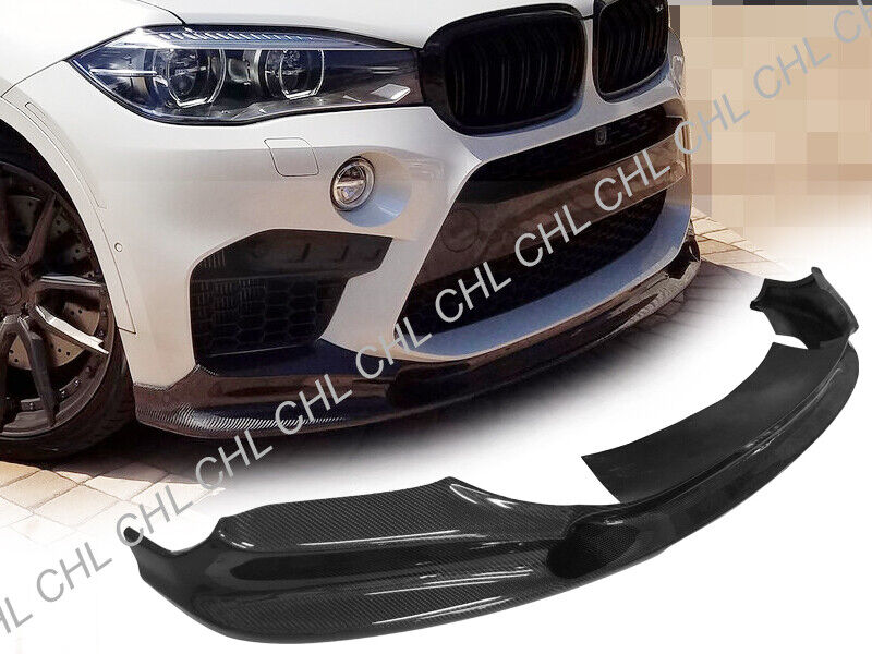 3D Style Carbon Fiber Front Bumper Lip For 2015-2018 BMW F85 X5M & F86 X6M Only