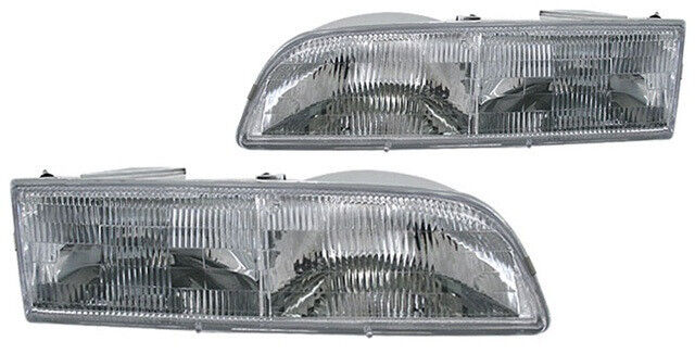 New Replacement Headlight Assembly PAIR / FOR 1992-97 Ford Crown Victoria
