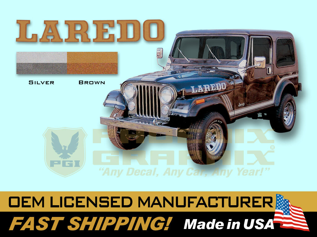 1985 1986 Jeep Laredo CJ7 Decals & Stripes Kit