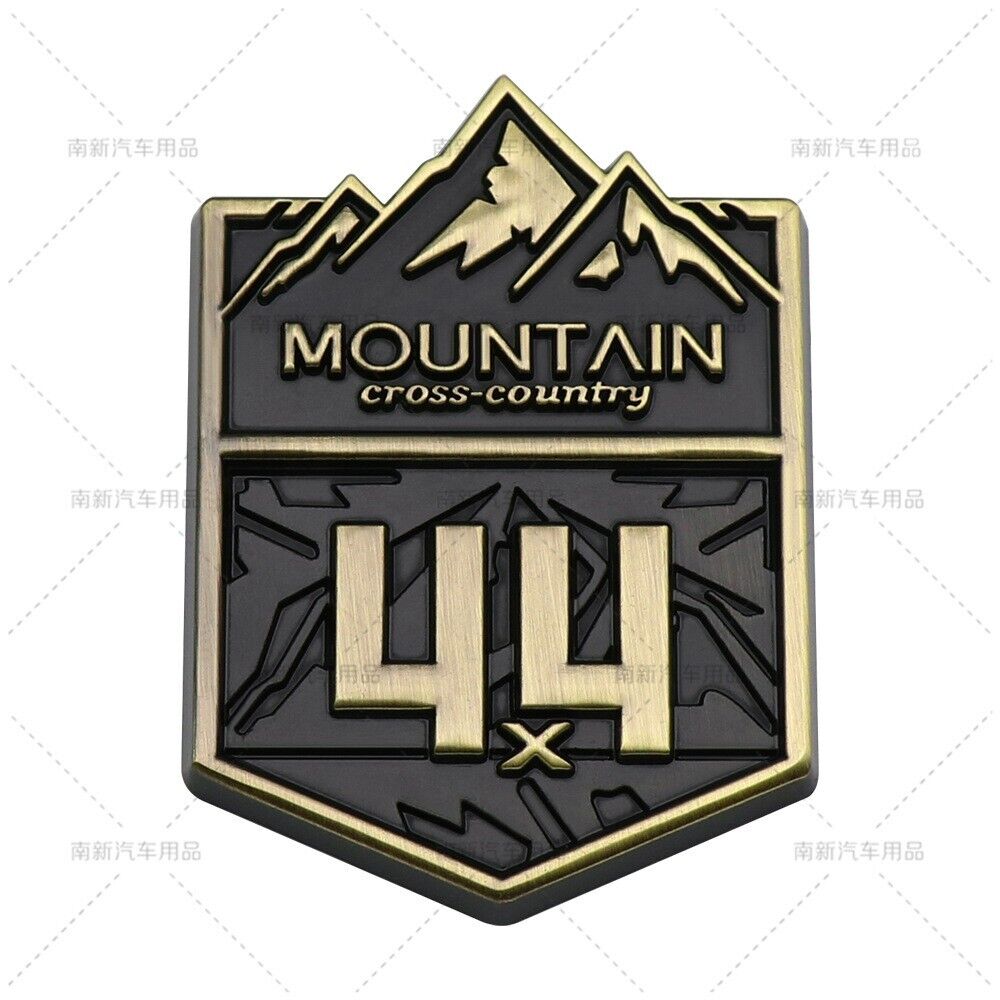 1pc Metal Mountain 4x4 Cross Country Emblem Off-Road Car Truck SUV (Bronze)
