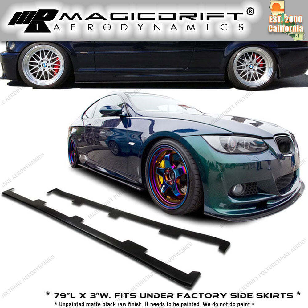 For BMW E46 M3 DF DTM Side Skirts Extensions Lips Splitters Diffusers Urethane