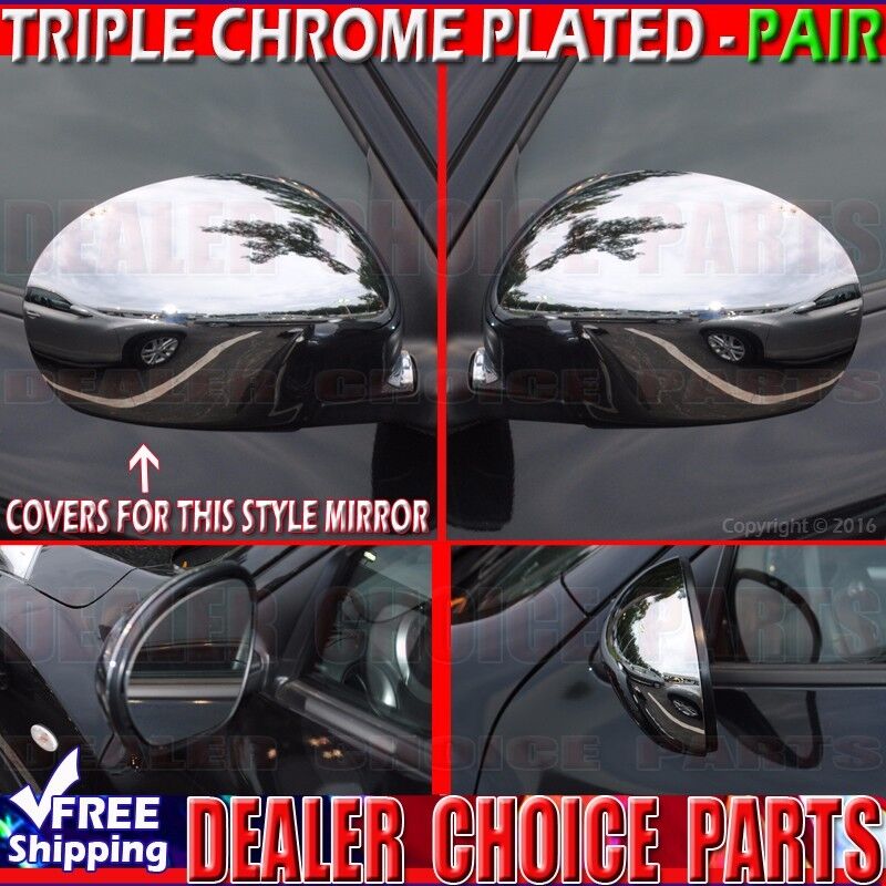 Fits 2011-2014 JUKE 2009-2014 CUBE Triple Chrome ABS Mirror COVERS Overlay Trims