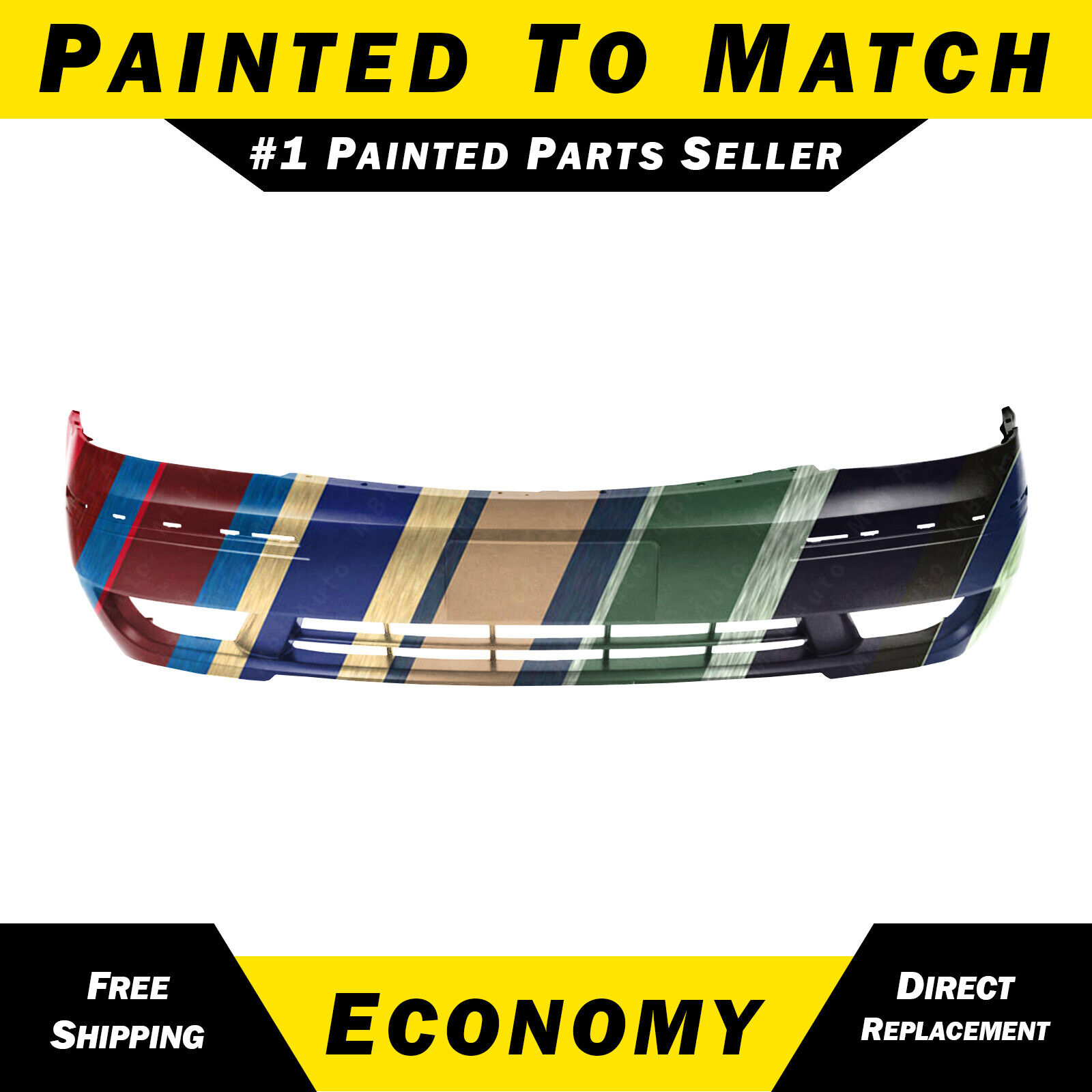 NEW Painted to Match - Front Bumper Cover for 2005-2007 Ford Five Hundred w/ Fog