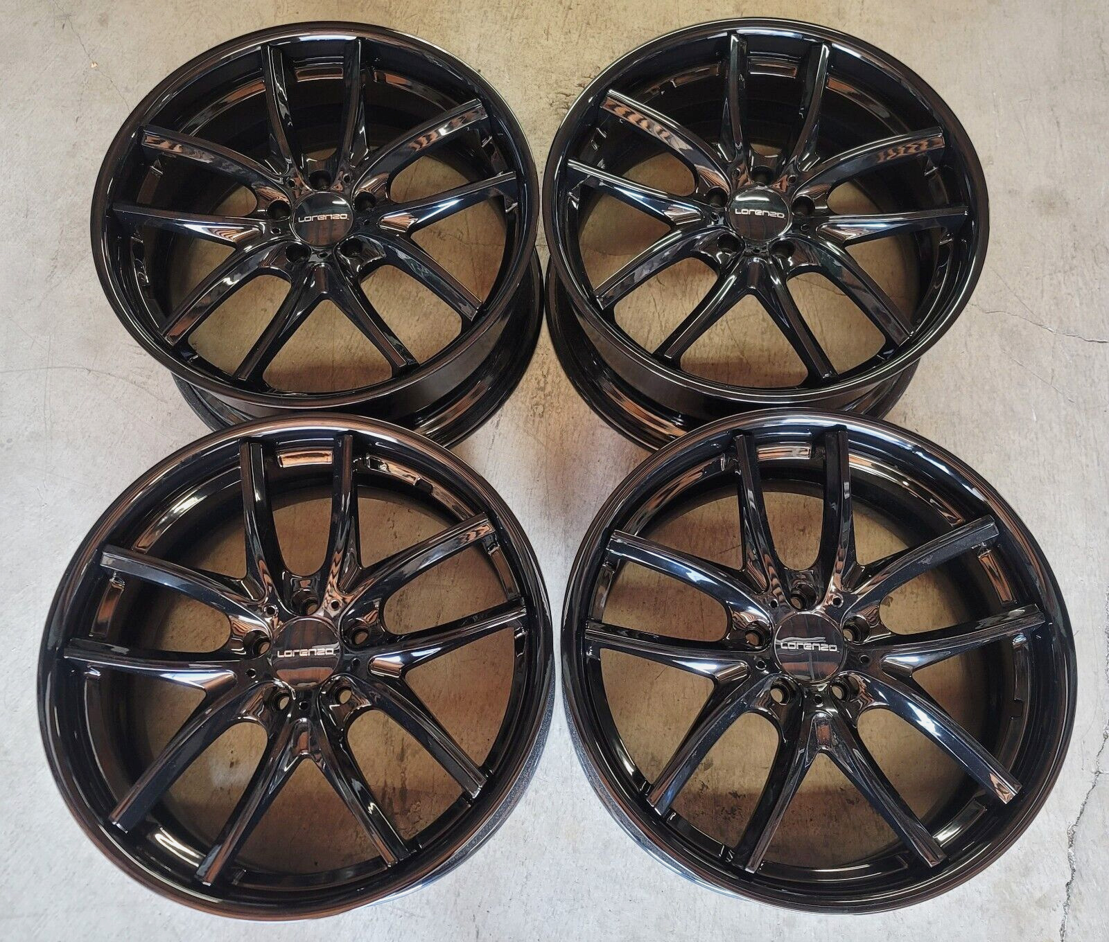 4 Custom 20 inch Wheels Rims 5X114.3 +35 Black Fits Nissan Altima / Sentra