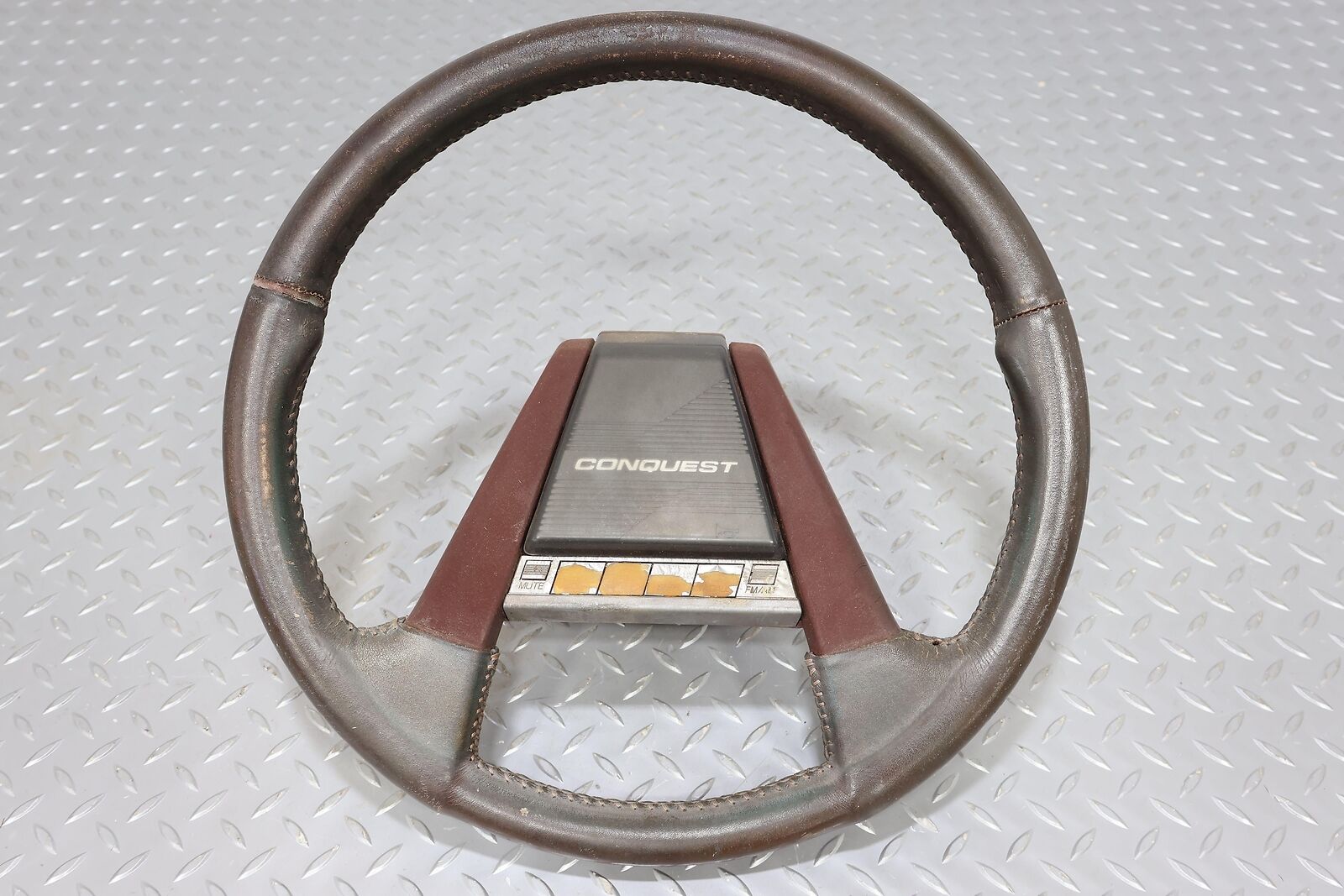 86/87 Chrysler Conquest Mitsubishi Starion OEM Steering Wheel W/Controls Maroon