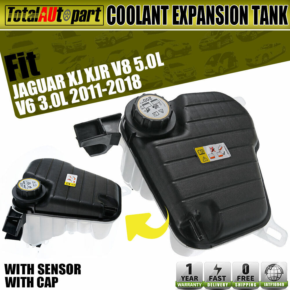 Coolant Expansion Tank w/Sensor for Jaguar XJR XJ 10-18 V6 3.0L V8 5.0L C2D36671