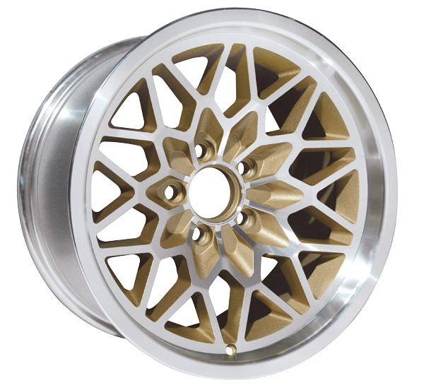 TRANS AM 15X8 SNOWFLAKE WHEEL GOLD WS6 NEW FITS MOST 1967 - 1992 GM CARS-SINGLE