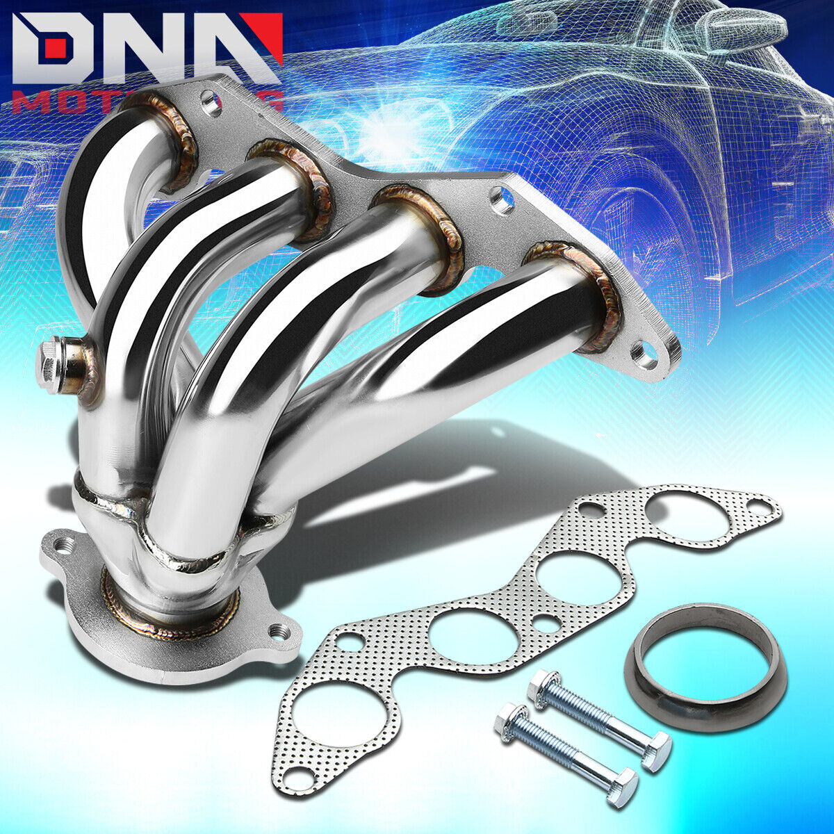 STAINLESS STEEL 4-1 HEADER FOR 01-05 CIVIC EX D17 1.7L EM ES EXHAUST/MANIFOLD