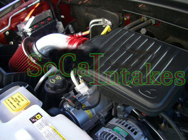 Red Air Intake system Kit & Filter For 2007-2010 Dodge Nitro 3.7L V6