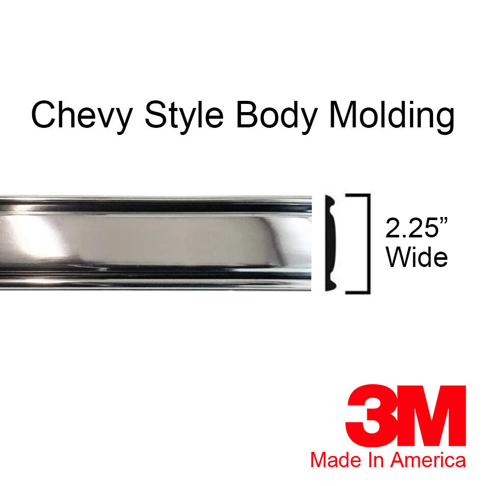 Chevy Full Size Truck Chrome Side Body Trim Molding 2.25\