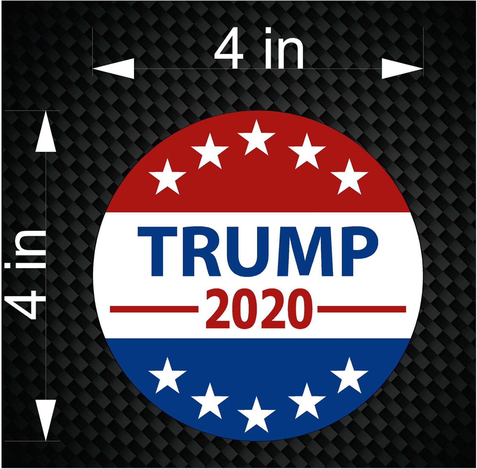 DONALD TRUMP PRESIDENT 2020 Election Bumper Sticker Truck Car CIRCLE Vinyl Decal