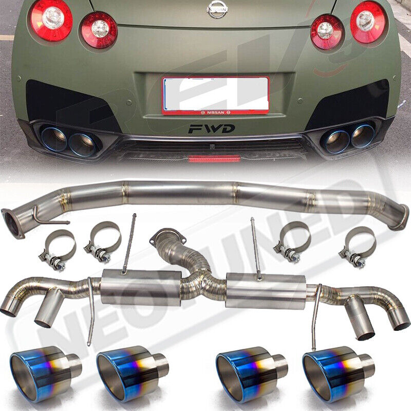 Rev9 Cat-Back Exhaust Kit Titanium 3 Inch Mid Pipe For Nissan GT-R 2009-17 (R35)