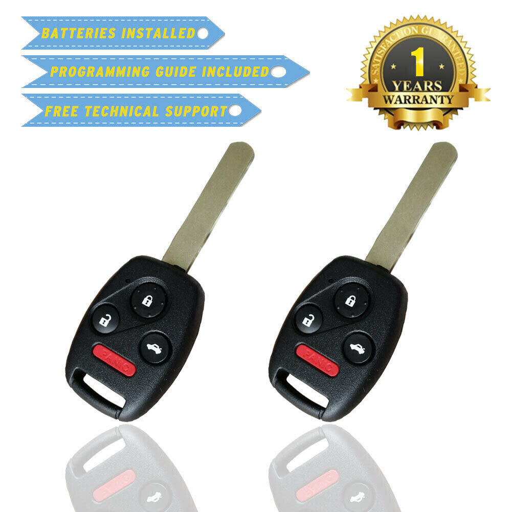 2 For Honda Accord Keyless Entry Remote Car Key For OUCG8D-380H-A With Chip US