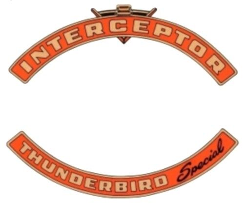 FORD 1958-1959 Thunderbird Special V8 Interceptor Engine Air Cleaner Decal Set