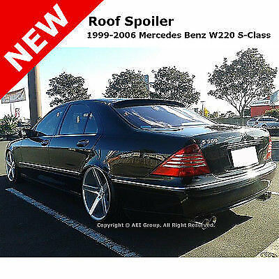 99-06 W220 S-Class AMG Stick Roof Glass Rear Spoiler Wing Lip Primer Unpainted