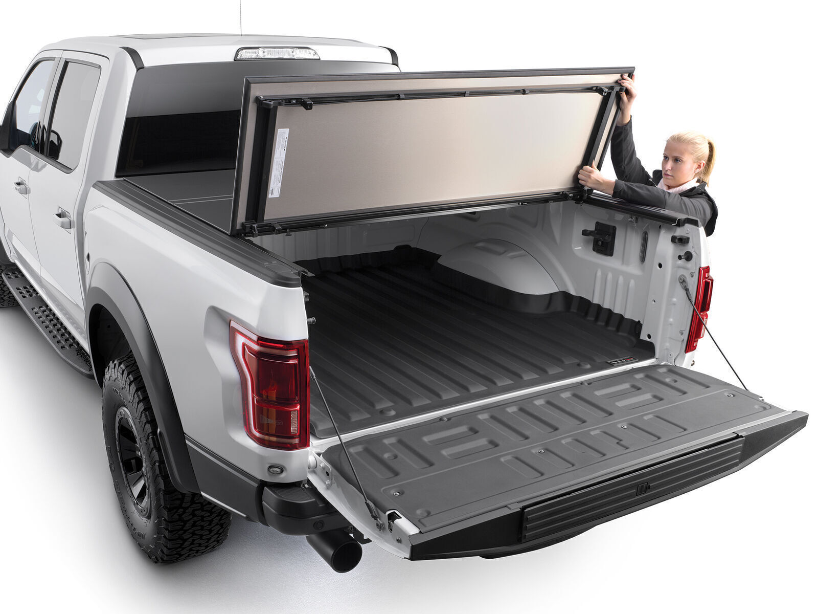 WeatherTech Tri-Fold AlloyCover Truck Bed Cover for 17-24 Nissan Titan Crew Cab