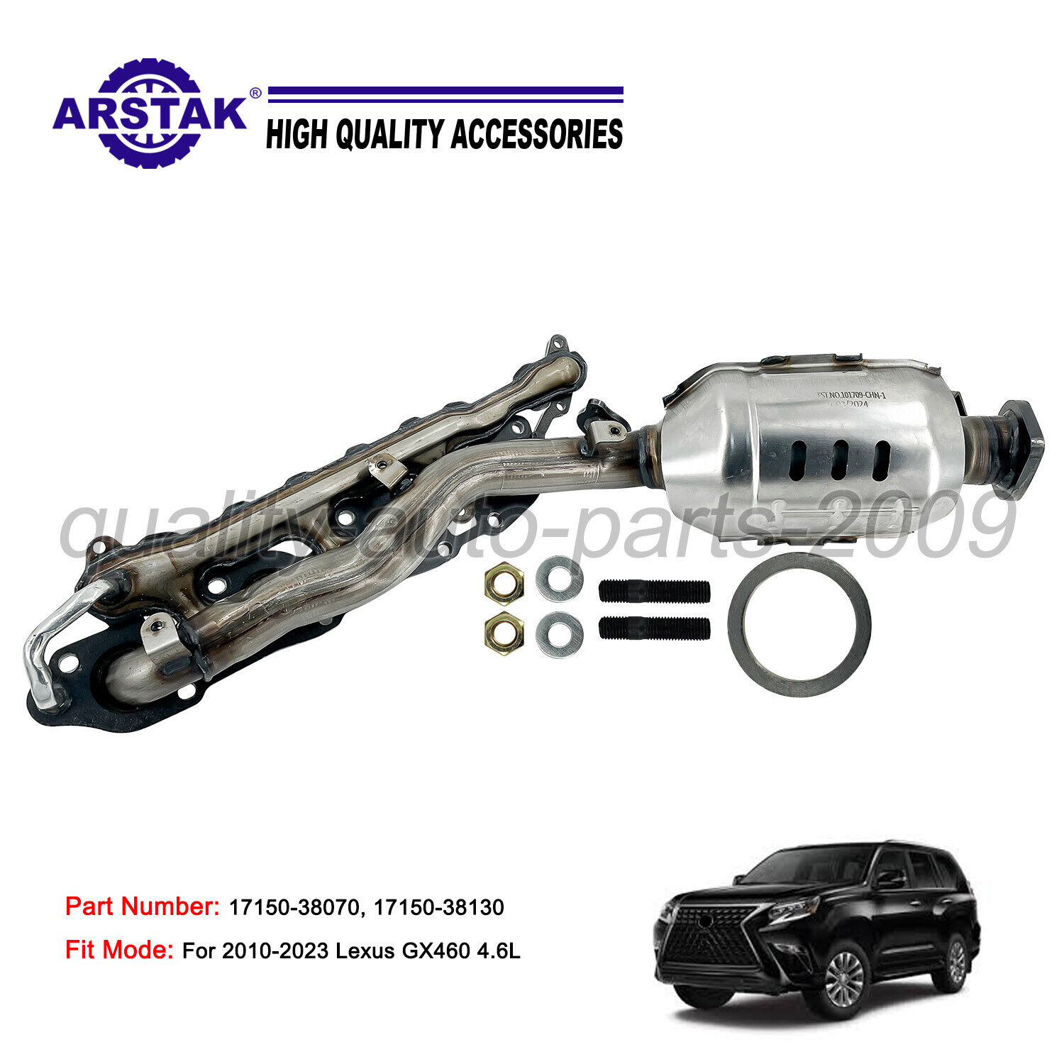 Left Catalytic Converter Integrated Exhaust 17150-38070 For GX460 4.6L 2010-2023