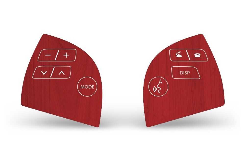Lexus ES 350 Steering Wheel Sticker Controls Graphics Decals Part Kit RED WOOD 
