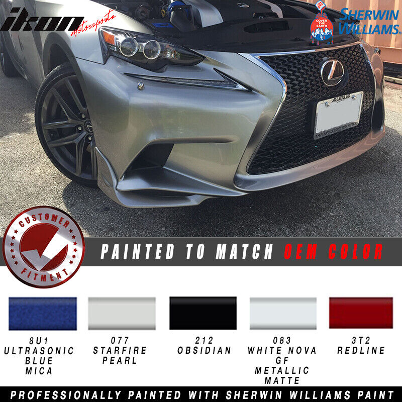 Fits 14-16 Lexus IS250 IS350 TR Style Front Bumper Lip Painted