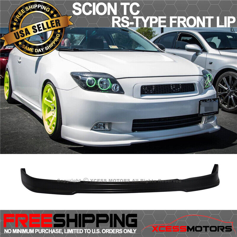 Fits 05-10 Scion tC RS-Style PU Front Bumper Lip Spoiler Splitter Unpainted
