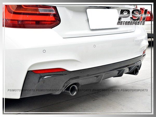 3D Style Carbon Fiber Rear Bumper Diffuser For BMW 2014+ F22 228i M235i M-Sports