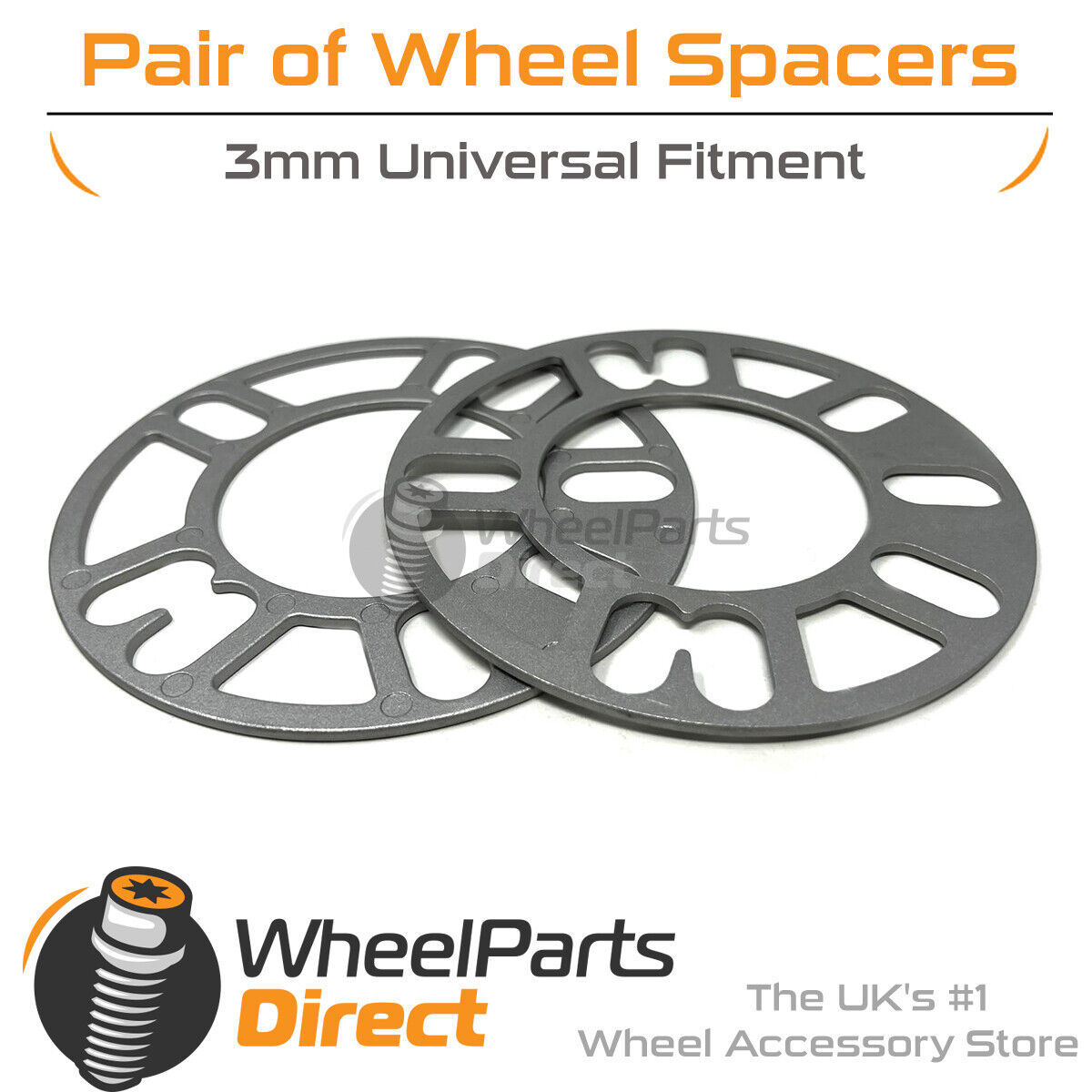 Wheel Spacers (2) 3mm Universal for Opel Admiral [B] 69-77