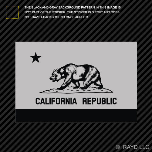 4” Subdued California Flag Sticker Decal Self Adhesive Vinyl republic cali CA