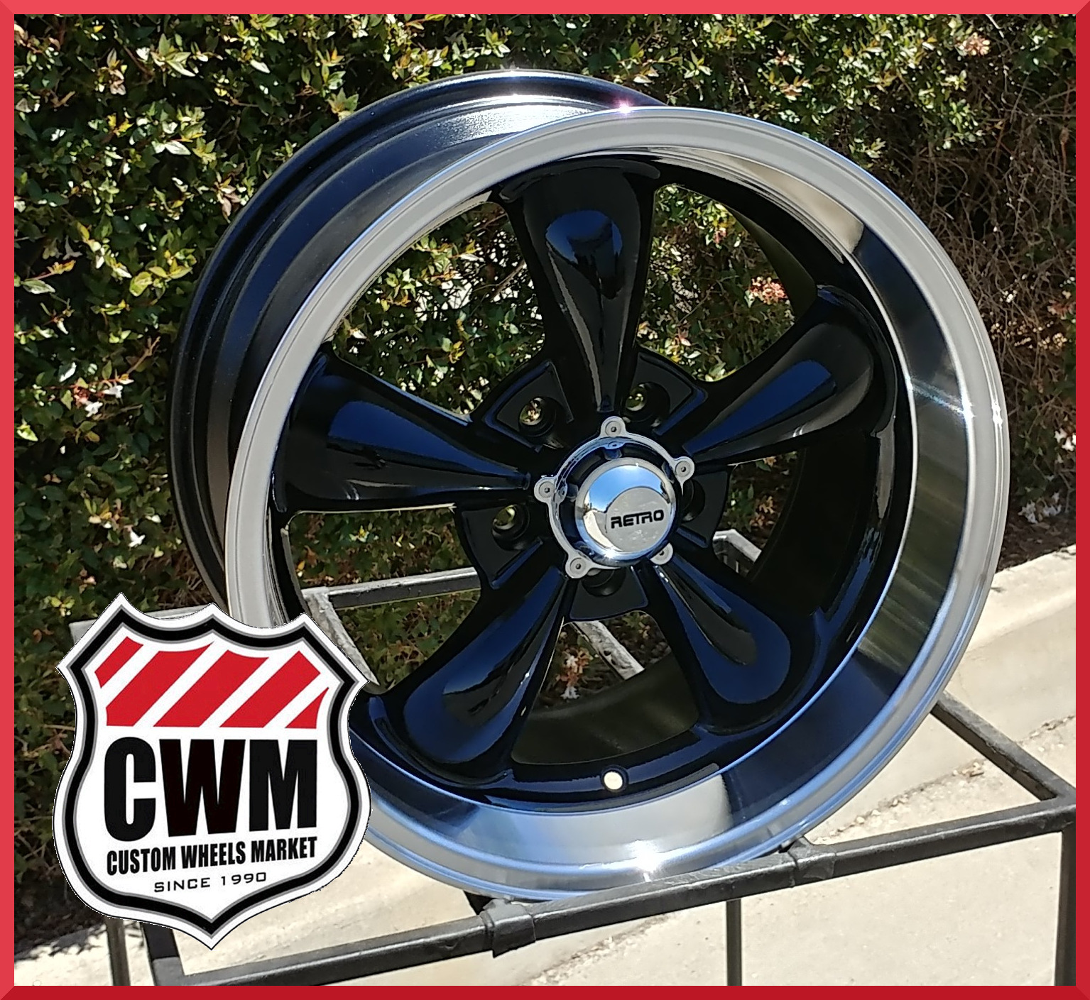 17x9 inch black wheels rims torq style for Camaro 70-92 S10 El Camino Chevelle