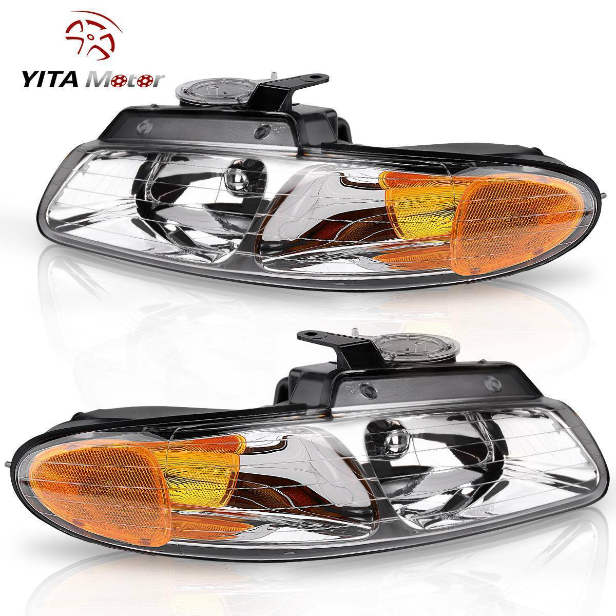 Headlights Assembly for 1996-2000 Dodge Caravan Chrysler Town & Country Voyager