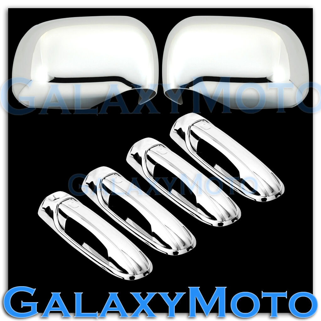 Chrome Mirror+ 4 Door Handle without PSG Keyhole Cover for 04-10 Dodge Durango 