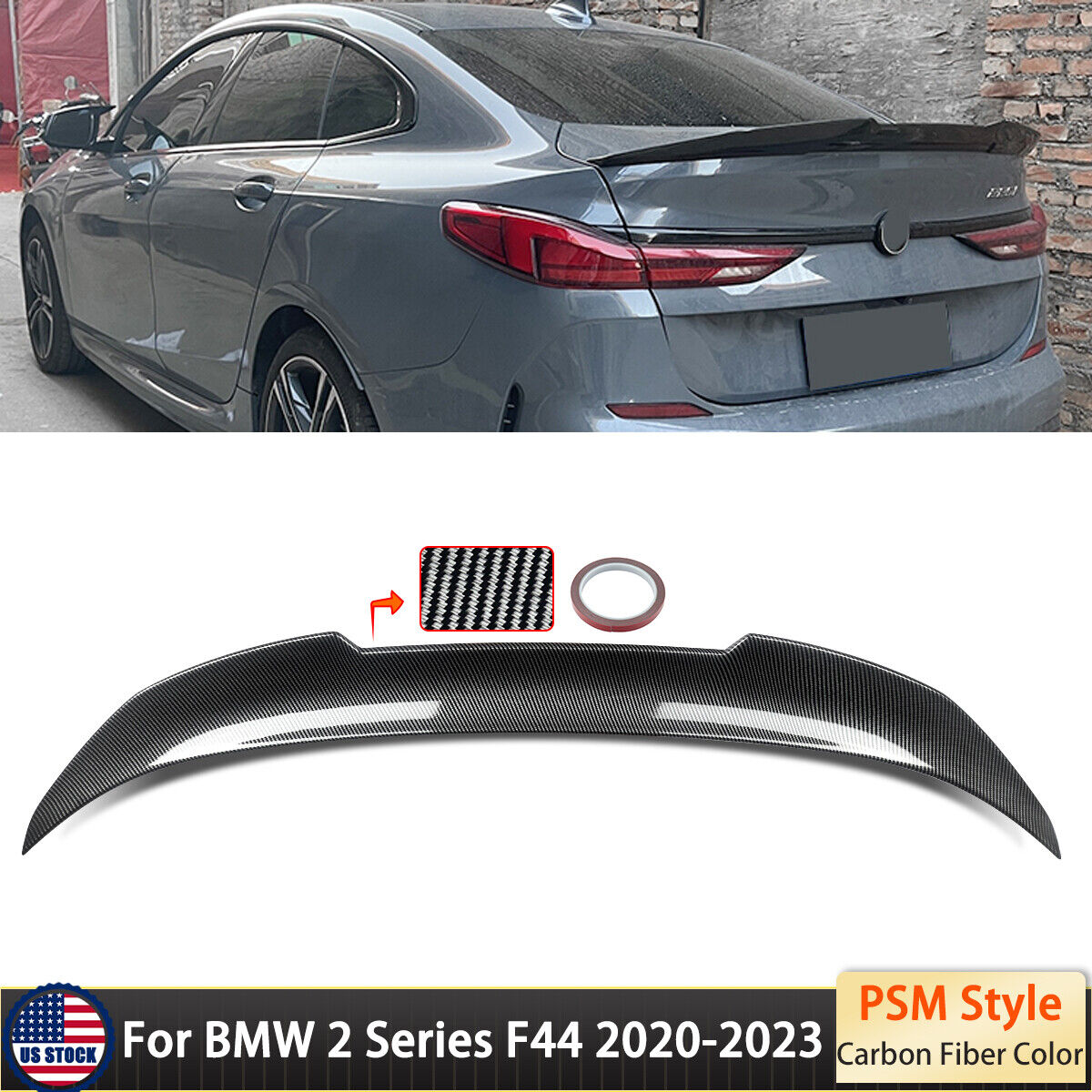 For 2020-23 BMW F44 228i M235i Gran Coupe PSM Style Highkick Trunk Spoiler